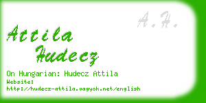 attila hudecz business card